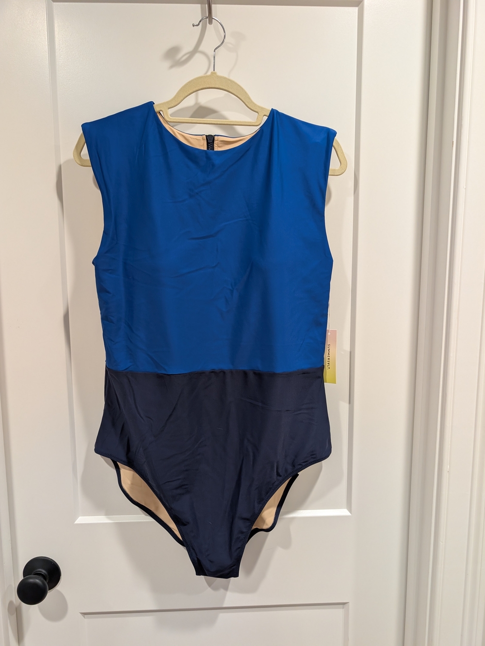 summersalt Blue and Navy Kids Two-Tone One-Piece Swim